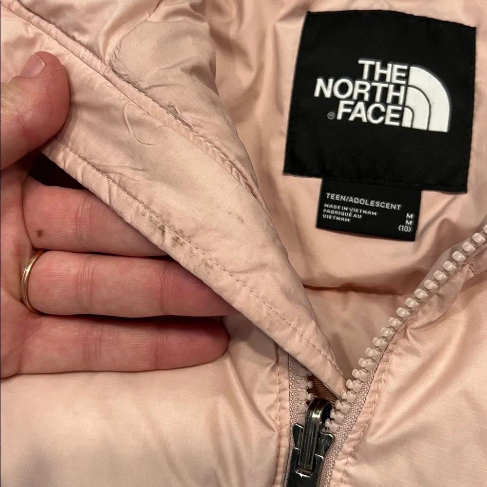The North Face Retro Nuptse Jacket 700 Down in Pink Moss Size Medium (10-12)